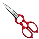 ZWILLING Stainless Steel Kitchen Shears, Multi-Purpose Scissors - Cap Opener, Lid Opener, Bottle Opener, Red, 8", 1005709