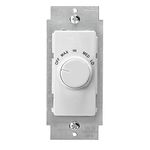 Leviton RTF01-10Z IllumaTech 1.5A Quiet Step Rotary Fan Speed Control, Single Pole, White/Ivory/Light Almond