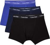 Calvin Klein Men’s 3 Pack Trunks, Multicolour (C-Black/Blu/Blu), L