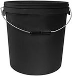 5, 10, 20, 25 or 33 Litre Black Buckets with Lids Hydroponics DIY DWC Carry (Pack of 1) (25 Litre)