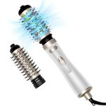 Hair Dryer Brush, 3-in-1 Rotating Round Hot Air Spin Brush Set with 2 Brushes (2" & 1.5"), Negative Ionic Blow Volumizer, 2 Detachable Auto-Rotating Curling Brush, Blow Dryer Brush, Whether you are getting ready