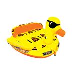 WOW Sports – Mega Ducky Towable Deck Tube for Boating – 1-5 Person 850 lbs Capacity – Inflatable Boat Tube for Water Sports – Youth & Adults