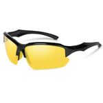 AMFUN Night Driving Glasses, Night and Day Vision Driving Glasses, Polarized Sports Sunglasses, Glasses Polarized Poor Weather Conditions, for Men Women Cycling Running Driving Fishing