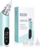 karebabe Baby Nasal Aspirator, Electric Baby Nose Sucker Nose Cleaner, Anti-backflow, Automatic Rechargeable Nasal Sucker for Infant with 3 Silicon Tip, 6 Suction Levels (Green 1)