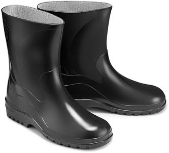 ESTRO Bottes en Caoutchouc Femme - Botte de Pluie Femme Bottes Caoutchouc Femme Bottine Pluie Femme Chaussures Pluie Femme K007 (41 EU, Noir)