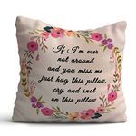 Giftcart Valentine's Day Cushion Cover, Decorative for Bedroom, Sofa Couch Home Decor, Valentines Gift for Women Men Beloved (Hug This Pillow, Polyester Canvas)