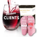 CNVOILA Funny Wine Glass, Realtor Gifts, Wine Gag Gifts, White Elephant Gifts Present Secret Santa Gift Ideas for Paralegal Hair Stylist Social Worker Gifts Hairdressers Lawyer