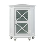 Blue Ridge Corner Floor Cabinet in White by Elegant Home Fashions