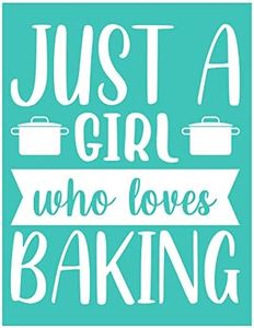 Briartw Baking,Word Phrase Silkscreen Stencil,Reusable Self-Adhesive Silk Screen Printing, Flower Sentiments for Home Decor/Printing on Wood/Fabric/Wall/Cup/Plate/Glass/Paper,8.5x11 inch