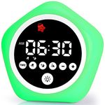 Kids Alarm Clock, Toddler Sleep Training Clock with Night Lights, Ok to Wake Clock for Children