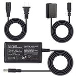 Camulti AC-PW20 AC Power Adapter NP-FW50 Dummy Battery Kit for Sony Alpha A5100 A6000 A6100 A6300 A6400 A6500 ZV-E10 A7 A7R A7S A7II A7RII A7SII RX10 II III IV NEX5 NEX7 Cameras