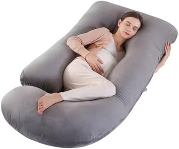 Labtec Almohadas de embarazo para dormir, almohadas de terciopelo en forma de U para maternidad y cuerpo, almohada de cuerpo completo, caderas, piernas, vientre para embarazo y almohada de apoyo de
