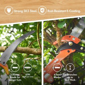VonHaus Telescopic Tree Pruner – Extendable Branch Cutter