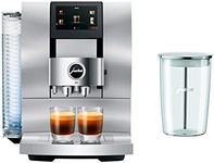 Jura Z10 Fully Automatic Coffee Machine Aluminum White with Glass Milk Container, 16.9 Oz