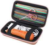 BOVKE Hard Carrying Case for 3D Pen Set, 3D Pen Case Compatible with 3Doodler Start+ Essentials 3D Printing Pen Toy Home Art Activity Set, Mesh Pocket fit 3D Printing Filament, Rose Gold (Box Only)