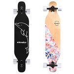 Slendor Longboard Skateboard 42 inch Drop Through Deck Complete Maple Cruiser Freestyle, Camber Concave