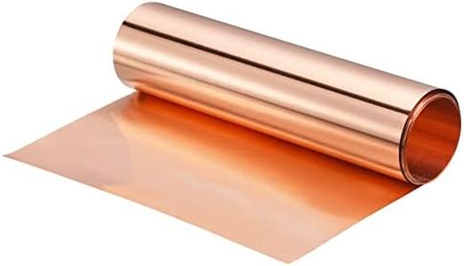 uxcell Copper Flashing Sheet Roll 3500mm x 200mm x 0.08mm, 99.9% Pure Copper Strip 8" x 11.5ft 20 Gauge Metal Foil Plate for Electricity DIY Projects