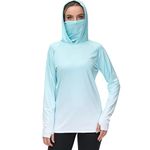 Bassdash Women's Fishing Hoodie Shirt with Face Mask Thumb Holes UPF 50+ FS23W