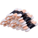 KINGMAS 100 Pcs Disposable Double Ended Sponge Brush EyeShadow Applicator Makeup Tools