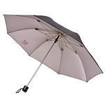 KC Paul & Sons Since 1942 Raj 3 Fold Polyester & Stainless Steel Folding Umbrella (Black_UMB3FBRAJ)