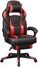 SONGMICS Fauteuil de Bureau, Chaise Gaming, RÉglable, Repose-Pieds TÉlescopique, MÉcanisme À Bascule, Appui-tÊte, Support Lombaire, Charge 150 kg, Noir d'encre et Rouge Fraise OBG73BRV1
