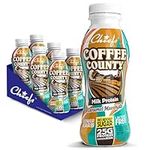 Chiefs Milk Protein Drink with 25g Protein and BCAA • High Protein Shake low carb, lactose-free, low sugar • 6 x 330ml (Coffee County)