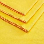 Great Knot Luxury Quality Large Strong Yellow Dusters 100% Cotton Household Cleaning Polishing Dusting Cloth Pack of 10 (Lee100% Cotton)