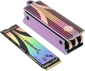SABRENT Gaming SSD Rocket 4 Plus-G with Heatsink 2TB PCIe Gen 4 NVMe M.2 2280 Internal Solid State Drive, up to 7GBps Speed, Heat Management [SB-RKTG-GHSK-2TB]