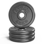 PROIRON Cast Iron Weight Plates 1 Inch Barbell Plates 1.25kg, 2.5kg, 5kg, 10kg Discs in Pair for Lifting and Strength Training, Weights Plates Set for 1’’ Bar (2.5kg x 4)