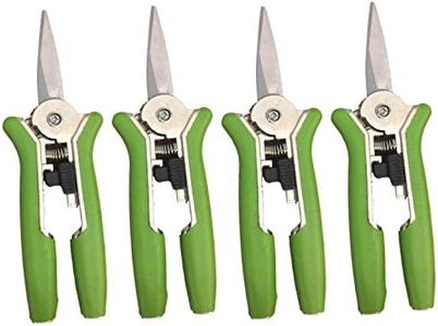 GARDEN GURU Precision Hand Pruner Pruning Shear Scissors with Stainless Steel Blades for Razor Sharp Snips - Easy on Arthritic Hands | Soft Ergonomic Rubber Handles | GB6 Clean Cut Pro (4 Pack)