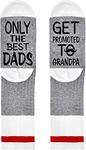 Only the Best Dads Get Promoted To Grandpa - Funny Pregnancy Announcement - Novelty Socks