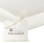 Whisper Organics, 100% Organic Cotton Mattress Protector - Breathable Cooling Quilted Fitted Mattress Pad Cover, GOTS Certified - Ivory Color, 17" Deep Pocket (Twin XL Bed Size)