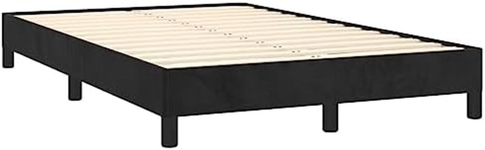 Tino Tech Cama tapizada para dormitorio, cama individual, estructura de cama, estructura de cama, color negro, 120 x 200 cm, terciopelo