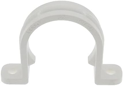 SAFYY 1-1/4 Inch U Shape PVC Pipe Straps, 20 PCS, White