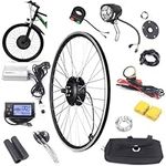 Electric Bike Wheel Conversion Kit 24in Front Wheel Drive 36V Power Controller Display Turn Bike to Electric Motor Wheel Bicycle Modify Kits Front/Back Drive (Front Wheel Drive 350W 24in)