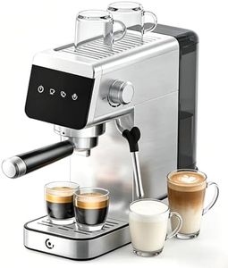 AMZCHEF 20 Bar Compact Home Espresso Coffee Machine, Matte Silver