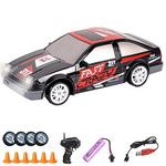 Remote Control Car RC Drift Car, 2.4GHz 1:24 Scale 15KM/H High Speed Model Vehicle with Lights, Racing Sport Toy Car for Boys Girls Kids Gift, USB Rechargeable (Batteries Required) (G)