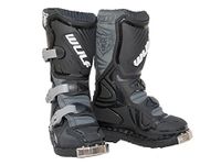 Wulfsport Cub LA Junior Kids Leather Motocross Boots (EU 34 / UK 2, Black)