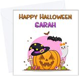 Personalised Halloween Girls Card for Daughter Granddaughter Niece