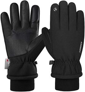 anqier Winter Gloves,-15°F Cold Proof Thermal 3M Thinsulate Warm Touchscreen Cold Weather Gloves Men Women for Smartphone Texting Cycling Riding Running Skiing Outdoor Sports(X-Large, Black)