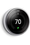 Google Smart Thermostat, Stainless Steel, Metal, One Size