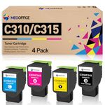 MEGOFFICE Compatible Toner Cartridge Replacement for Xerox C310 C315 C310DNI C310DNIM C315 C315DNI Printer (006R004356 006R004357 006R004358 006R004359, 4 Pack)