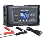 20A Smart Battery Charger 12V/24V, Automatic Charger & Maintainer for Lithium, LiFePO4, and Lead-Acid (AGM/Gel/SLA) Batteries, Trickle Charging for Cars, Boats, Motorcycles
