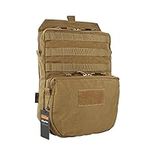 EXCELLENT ELITE SPANKER Tactical MOLLE Hydration Pack for 3L Hydration Water Bladder Molle Vest Accessory(Coyote Brown)