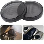 1983-2023 TDZ 6.5" Speaker Grill Cover for Saddlebag Lids Lower Leg Vented Fairing Fit For Harley Touring Road King Road Glide Street Glide Electra Glide Ultra Limited (Black)