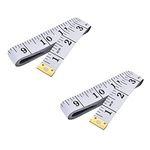 Measuring Tape, 2 Pcs 60-Inch Dual Sided Tailor Measuring Tape for Body Measurements, Soft Scale Tailor Ruler for Fabric Tailor and Sewing, (White)