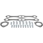 DNA Motoring GKTSET-SBC-SB Aluminum Exhaust Manifold Header Gasket Set Replacement,Metallic