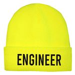 TeddyTs Personalised Men's Business Neon Thermal Insulated Beanie Hat (Neon Yellow)