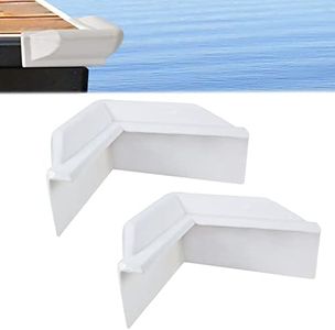 VEITHI White Dock Corner Bumper, 2 Pack Vinyl 90 Degree Corner Dock Bumper, 9" L x 9" W x 5" H Dock Corner Guard-Corner Dock Fender for Marine Boat