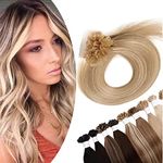 18" SEGO Pre Bonded Human Hair Extensions [0.5g*200 Strands] #18/613 Ash Blonde&Bleach Blonde Keratin Nail U Tip 100% Remy Real Invisible Straight (100g)